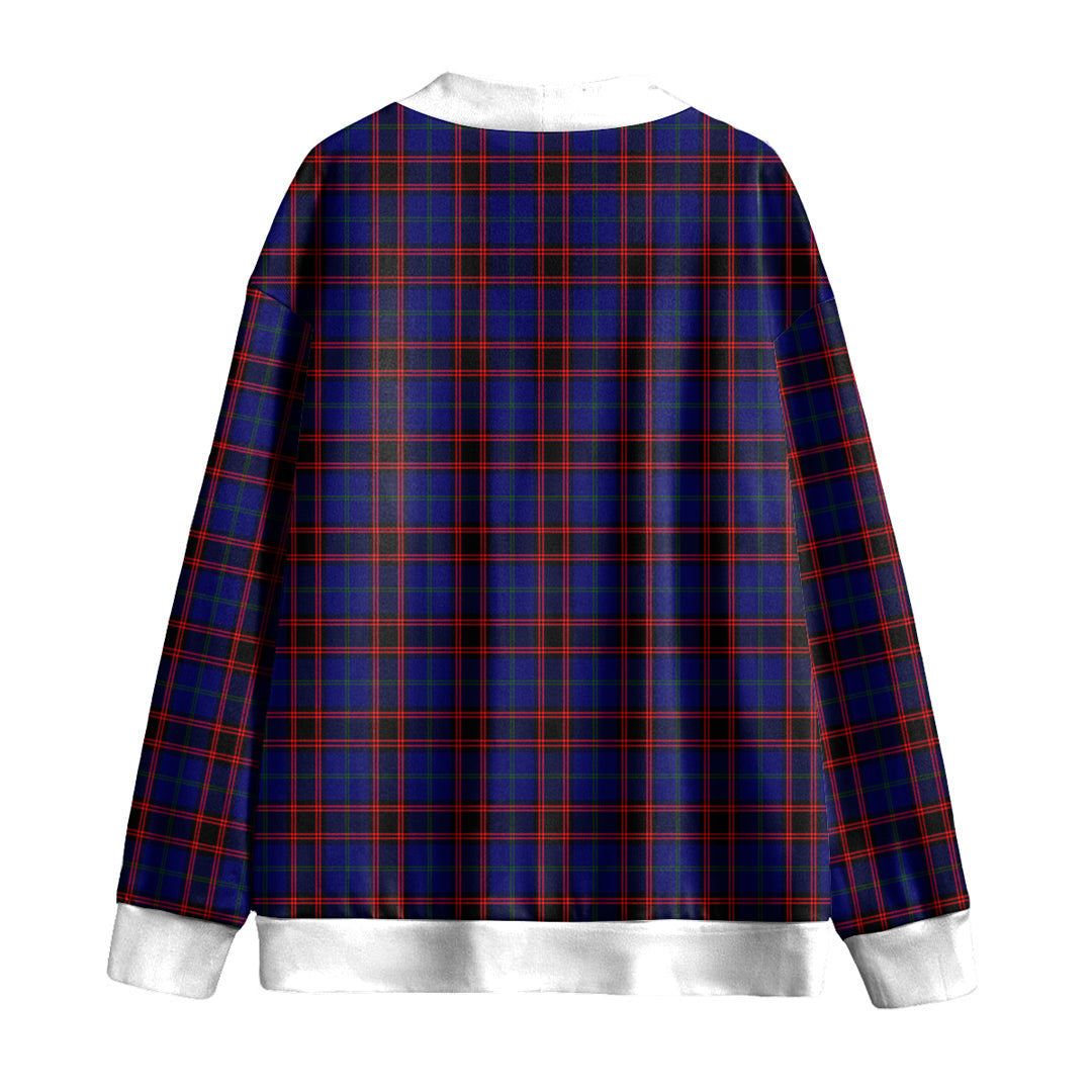 Home Modern Tartan Plaid Knitted Fleece Cardigan