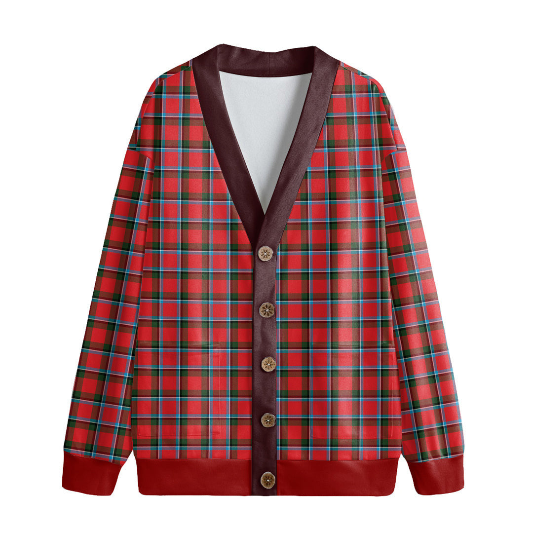 Sinclair Modern Tartan Plaid Knitted Fleece Cardigan