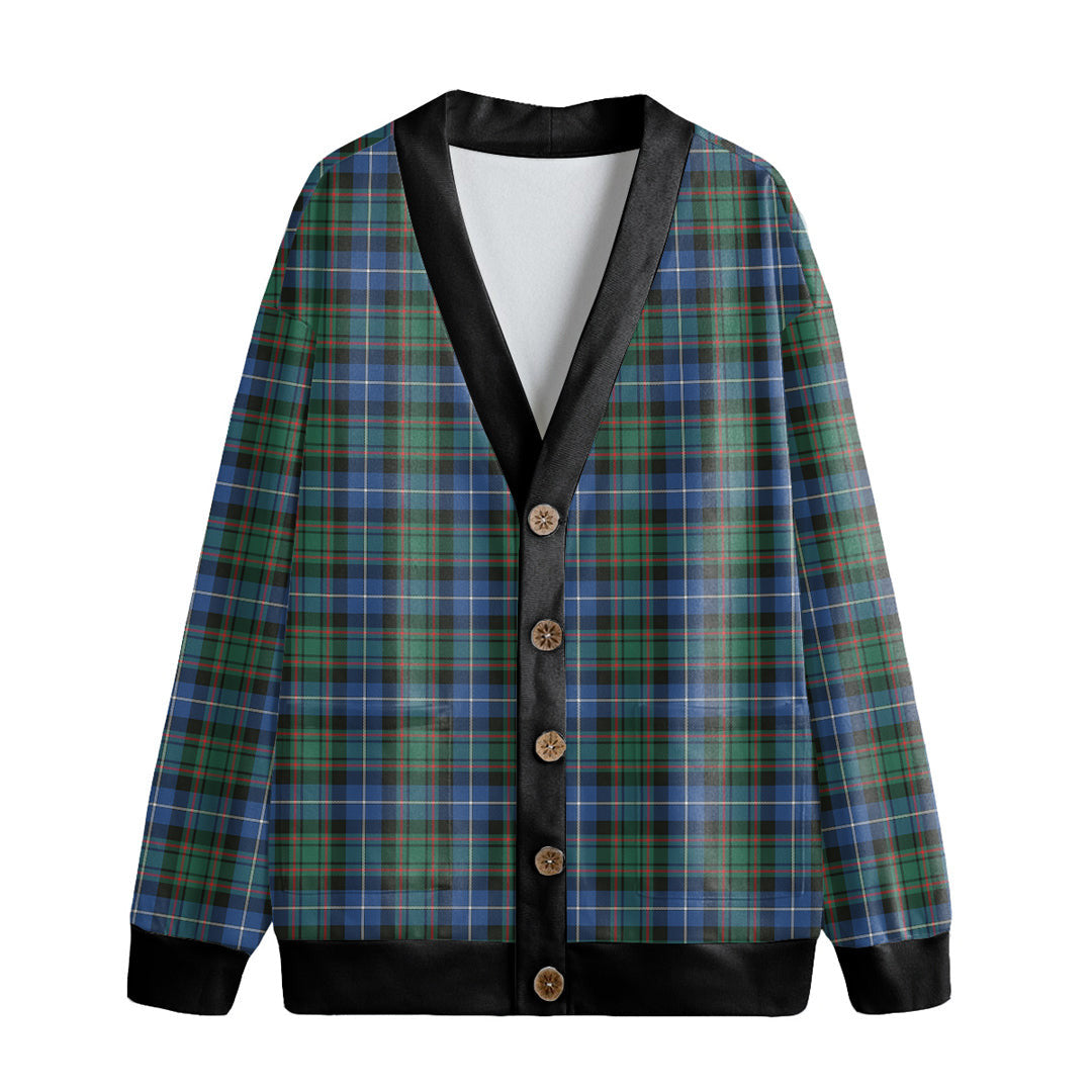 MacRae Hunting Ancient Tartan Plaid Knitted Fleece Cardigan