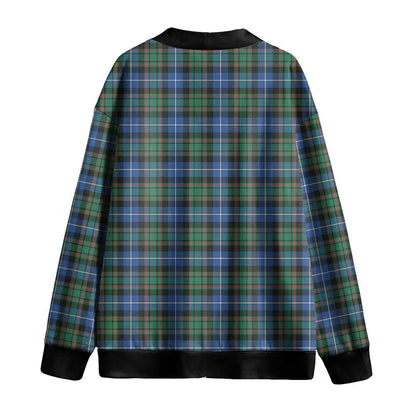 MacRae Hunting Ancient Tartan Plaid Knitted Fleece Cardigan