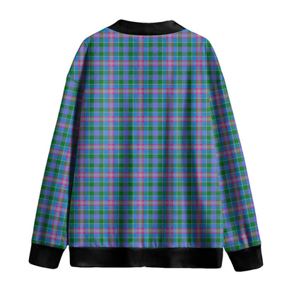 Ralston Tartan Plaid Knitted Fleece Cardigan