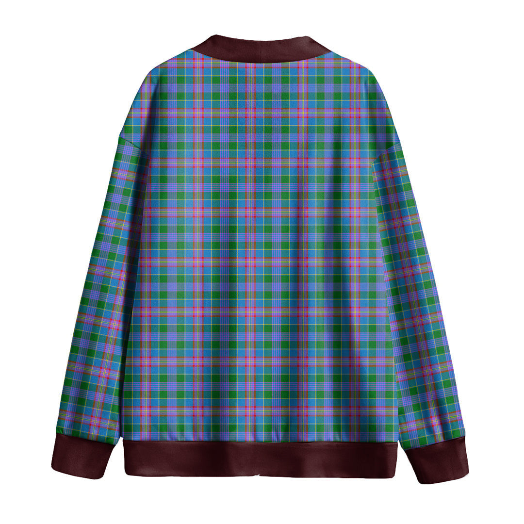 Ralston Tartan Plaid Knitted Fleece Cardigan