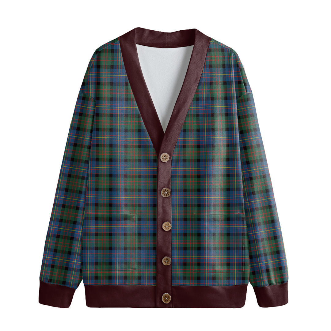 Cameron of Erracht Ancient Tartan Plaid Knitted Fleece Cardigan