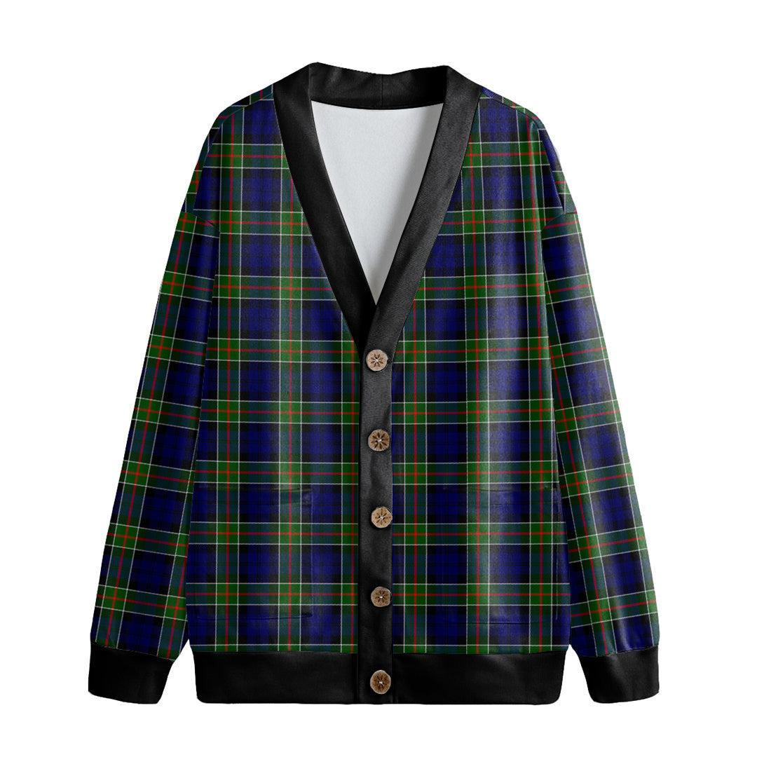 Colquhoun Modern Tartan Plaid Knitted Fleece Cardigan