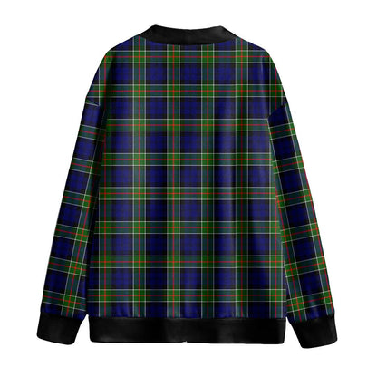 Colquhoun Modern Tartan Plaid Knitted Fleece Cardigan