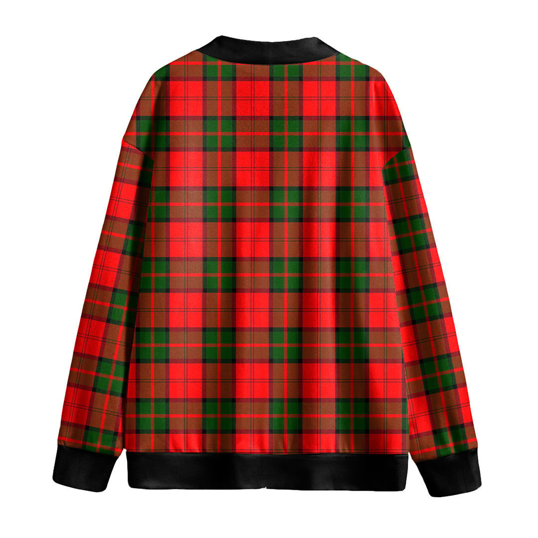 Dunbar Modern Tartan Plaid Knitted Fleece Cardigan