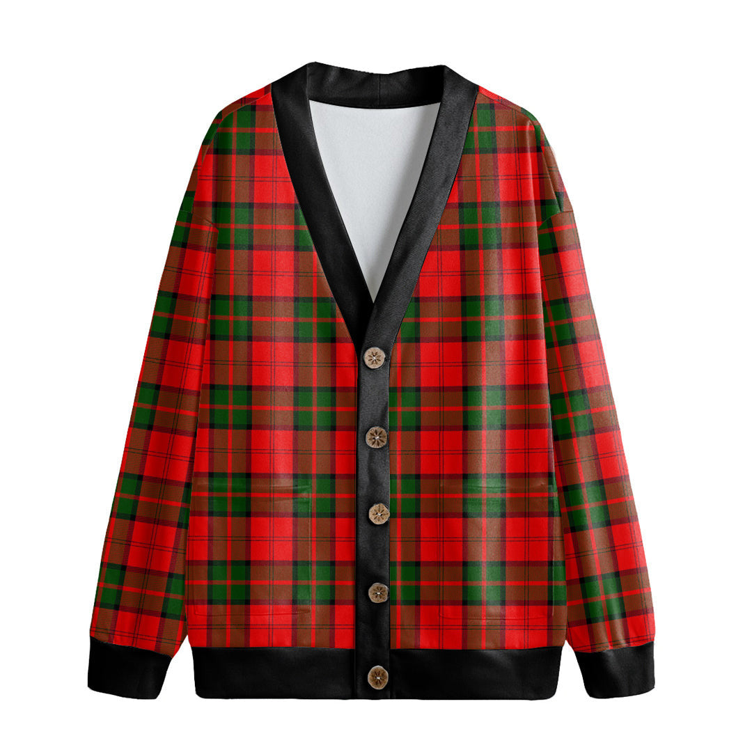 Dunbar Modern Tartan Plaid Knitted Fleece Cardigan