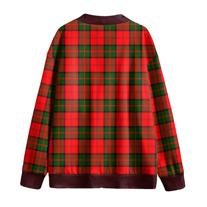 Dunbar Modern Tartan Plaid Knitted Fleece Cardigan