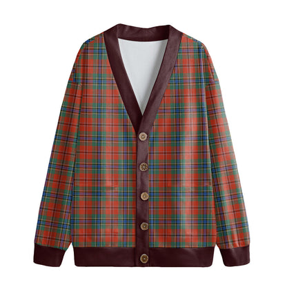 MacLean of Duart Ancient Tartan Plaid Knitted Fleece Cardigan