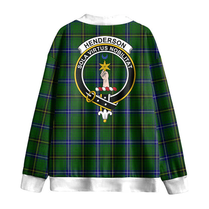 Henderson Modern Tartan Crest Knitted Fleece Cardigan