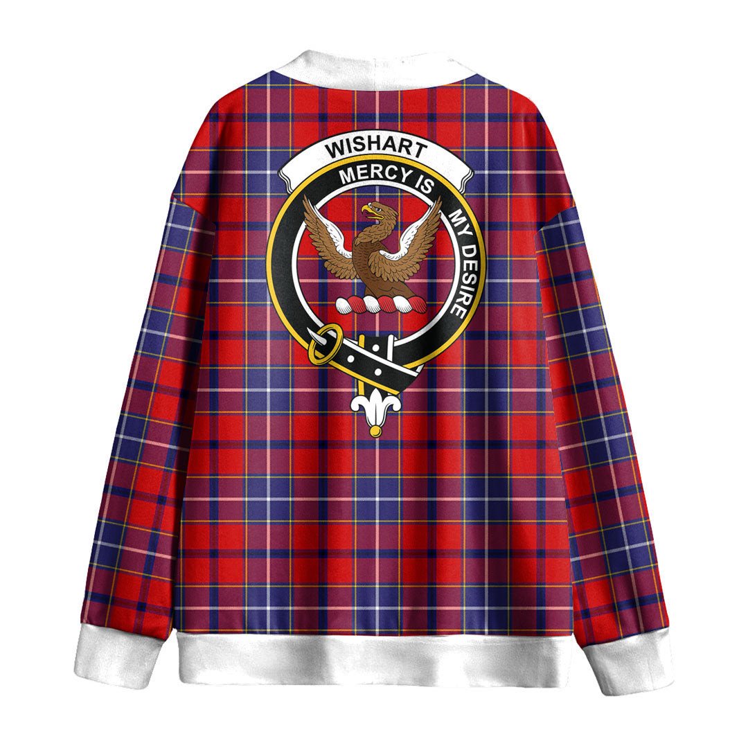 Wishart Dress Tartan Crest Knitted Fleece Cardigan