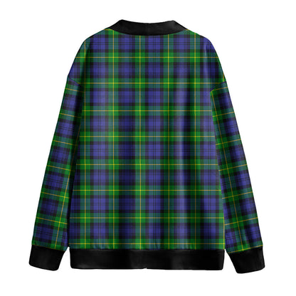 Gordon Modern Tartan Plaid Knitted Fleece Cardigan