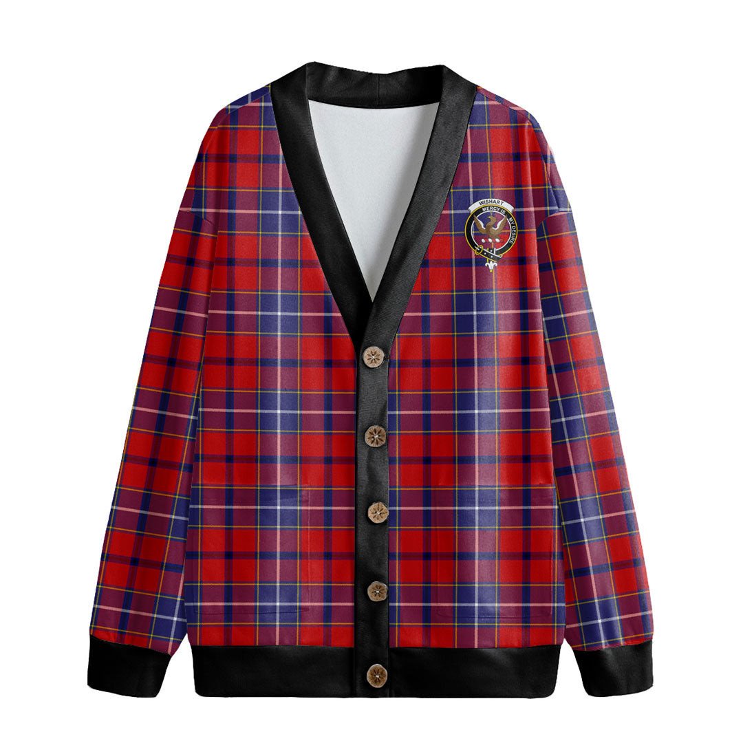 Wishart Dress Tartan Crest Knitted Fleece Cardigan