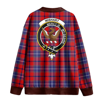 Wishart Dress Tartan Crest Knitted Fleece Cardigan