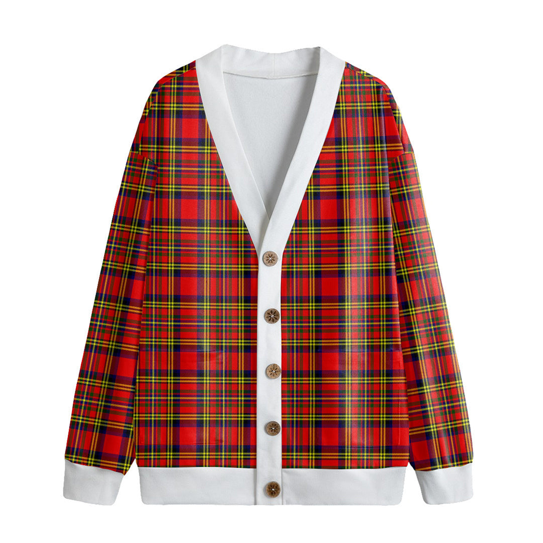 Hepburn Tartan Plaid Knitted Fleece Cardigan