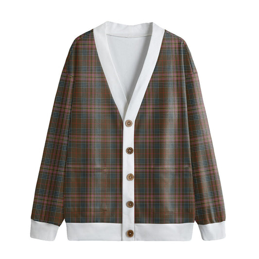 Kennedy Weathered Tartan Plaid Knitted Fleece Cardigan