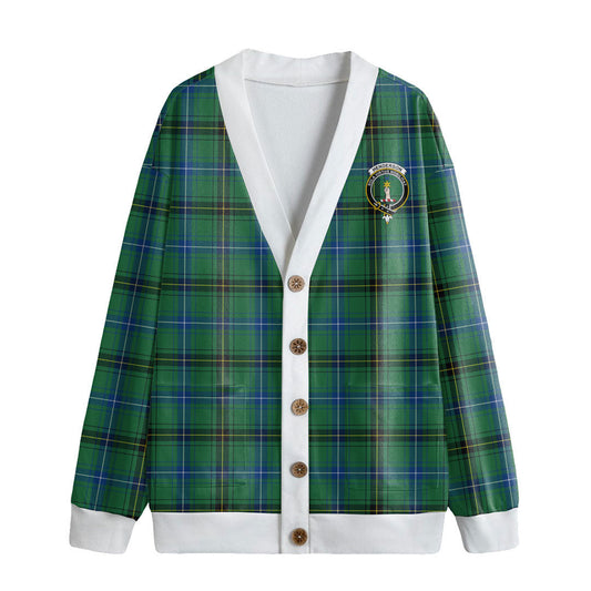 Henderson Ancient Tartan Crest Knitted Fleece Cardigan