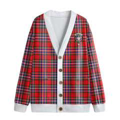 MacFarlane Modern Tartan Crest Knitted Fleece Cardigan