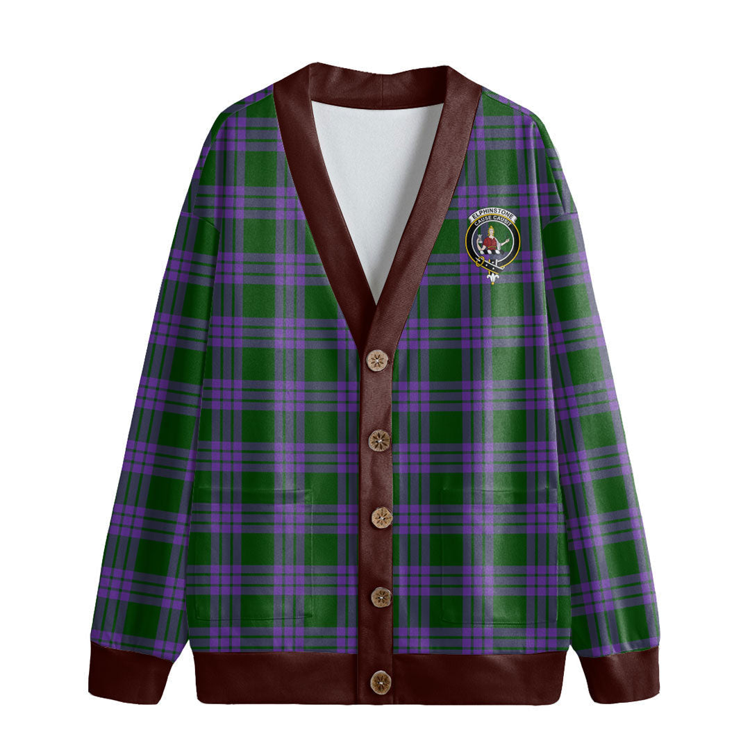 Elphinstone Tartan Crest Knitted Fleece Cardigan