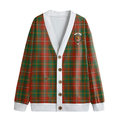 Hay Ancient Tartan Crest Knitted Fleece Cardigan