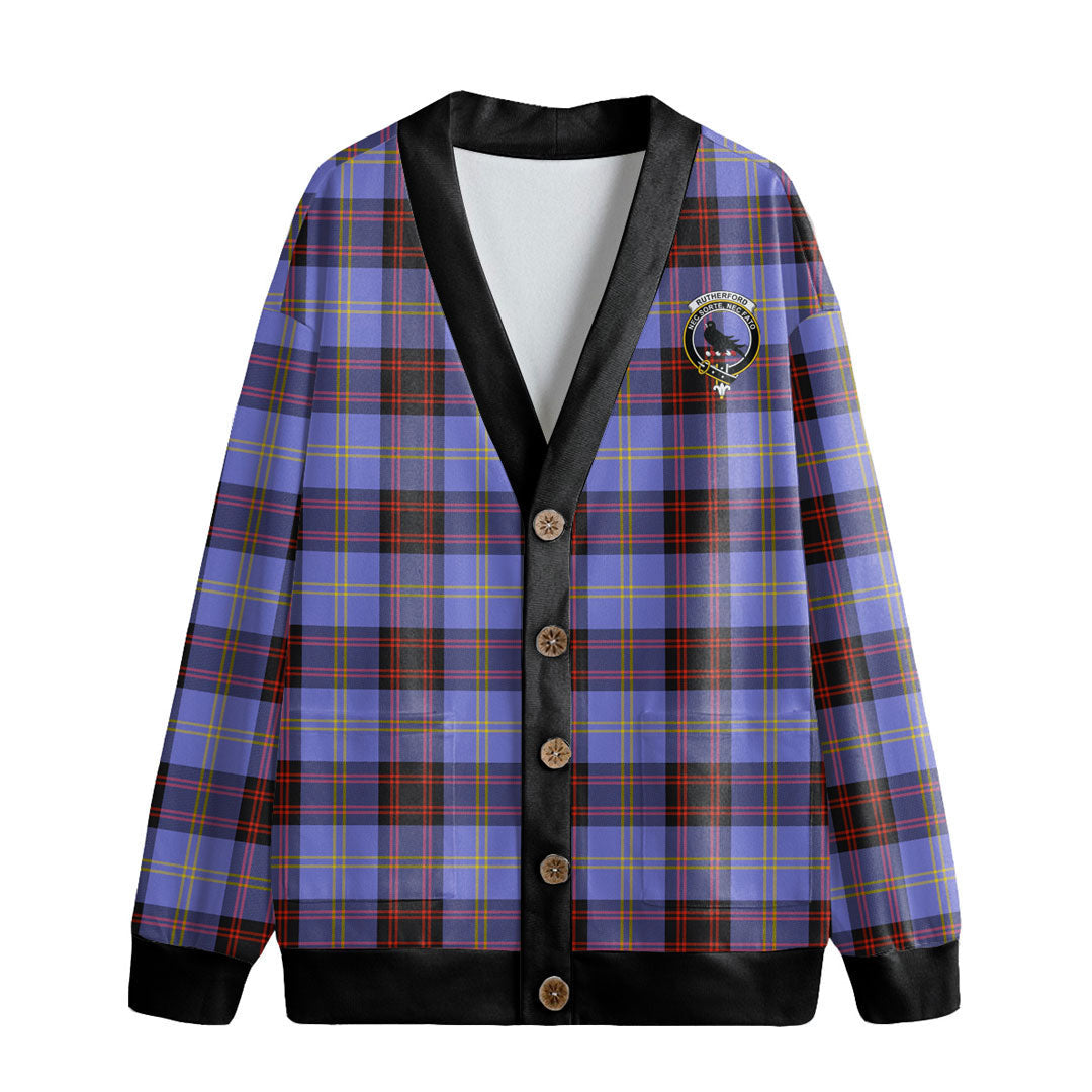 Rutherford Tartan Crest Knitted Fleece Cardigan