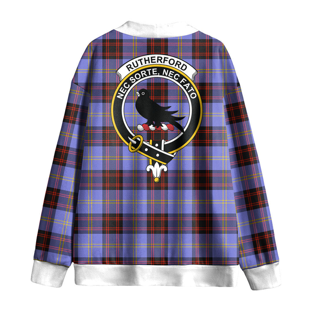 Rutherford Tartan Crest Knitted Fleece Cardigan