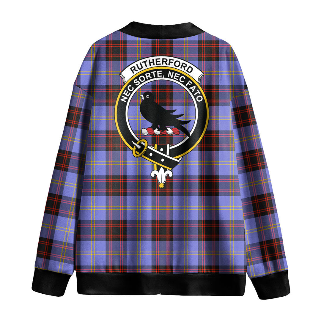 Rutherford Tartan Crest Knitted Fleece Cardigan