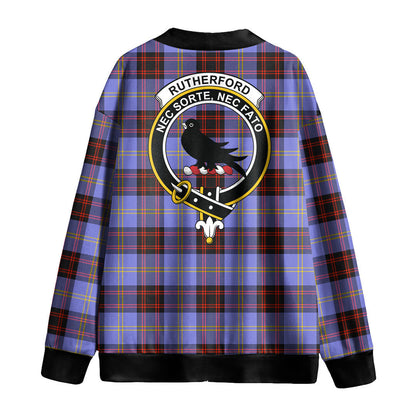 Rutherford Tartan Crest Knitted Fleece Cardigan