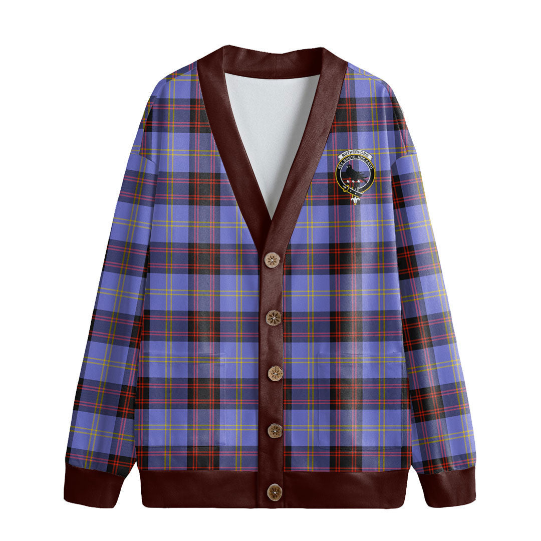 Rutherford Tartan Crest Knitted Fleece Cardigan