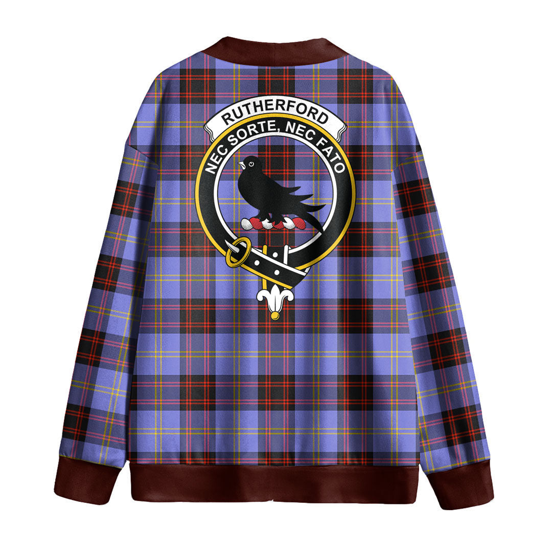 Rutherford Tartan Crest Knitted Fleece Cardigan