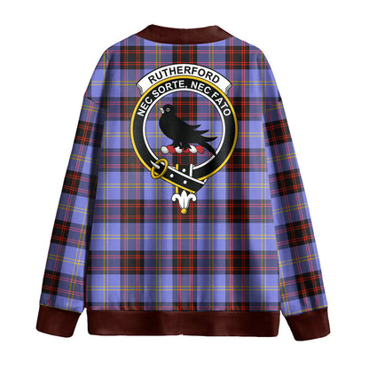 Rutherford Tartan Crest Knitted Fleece Cardigan