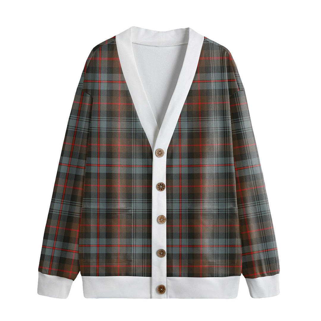 Murray of Atholl Weathered Tartan Plaid Knitted Fleece Cardigan