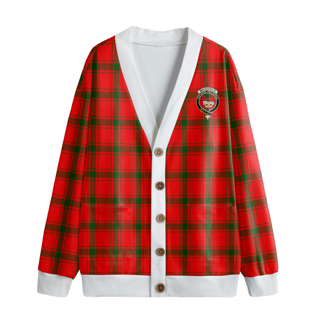 MacDonald of Sleat Tartan Crest Knitted Fleece Cardigan