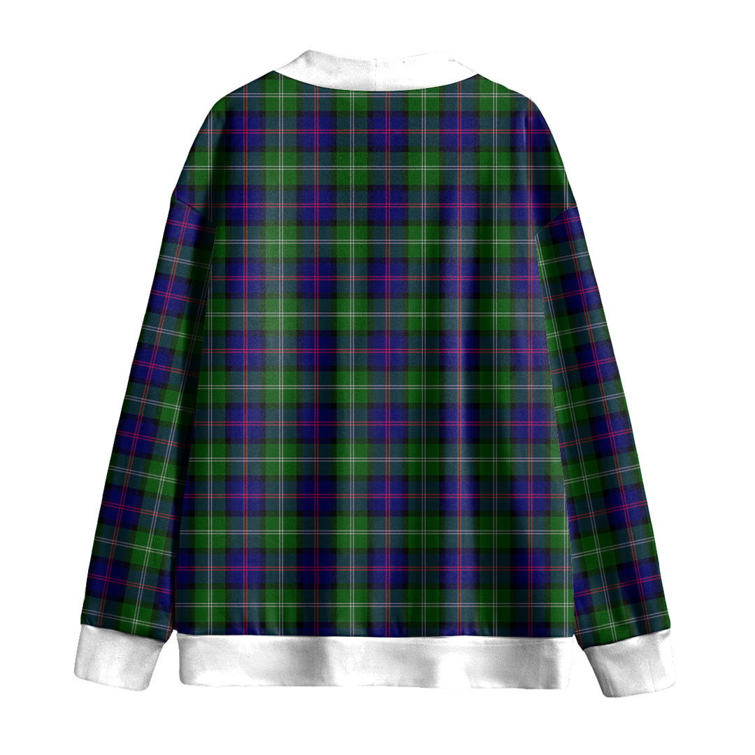 MacThomas Modern Tartan Plaid Knitted Fleece Cardigan