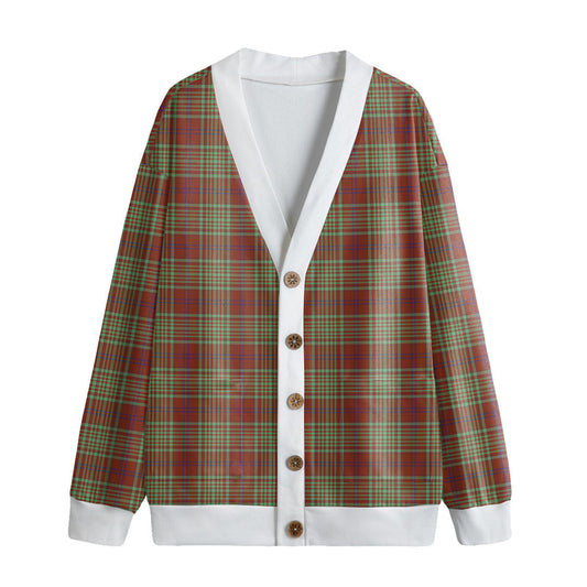 MacGillivray Hunting Ancient Tartan Plaid Knitted Fleece Cardigan