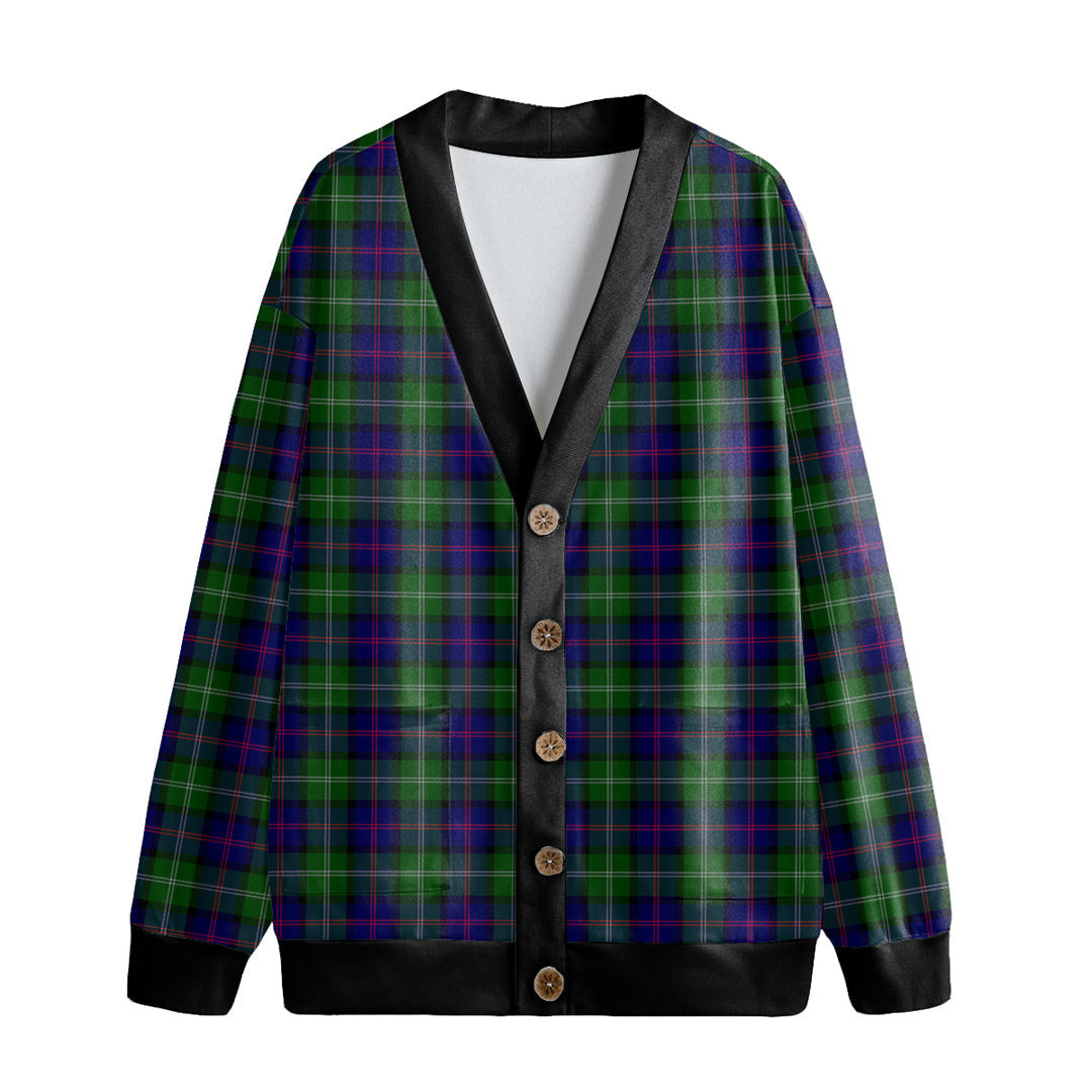 MacThomas Modern Tartan Plaid Knitted Fleece Cardigan