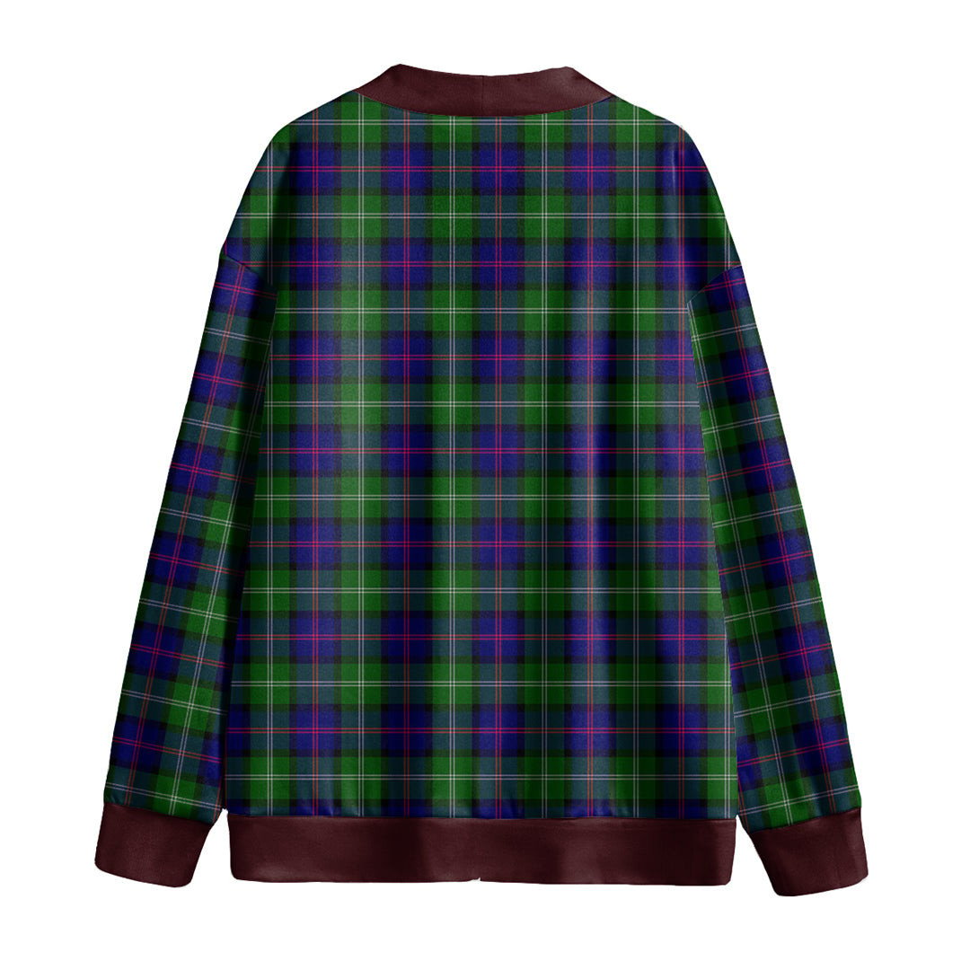 MacThomas Modern Tartan Plaid Knitted Fleece Cardigan