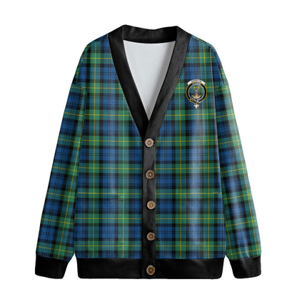 Gordon Ancient Tartan Crest Knitted Fleece Cardigan