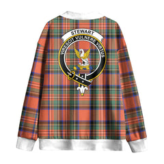 Stewart Royal Ancient Tartan Crest Knitted Fleece Cardigan