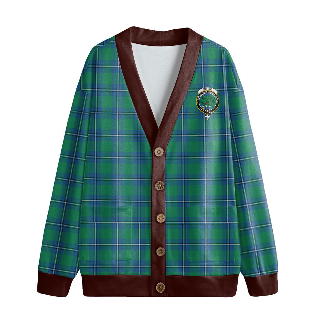 Irvine Ancient Tartan Crest Knitted Fleece Cardigan