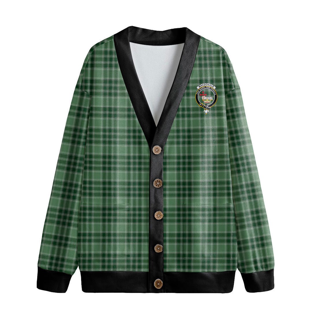 MacDonald Lord of the Isles Hunting Tartan Crest Knitted Fleece Cardigan