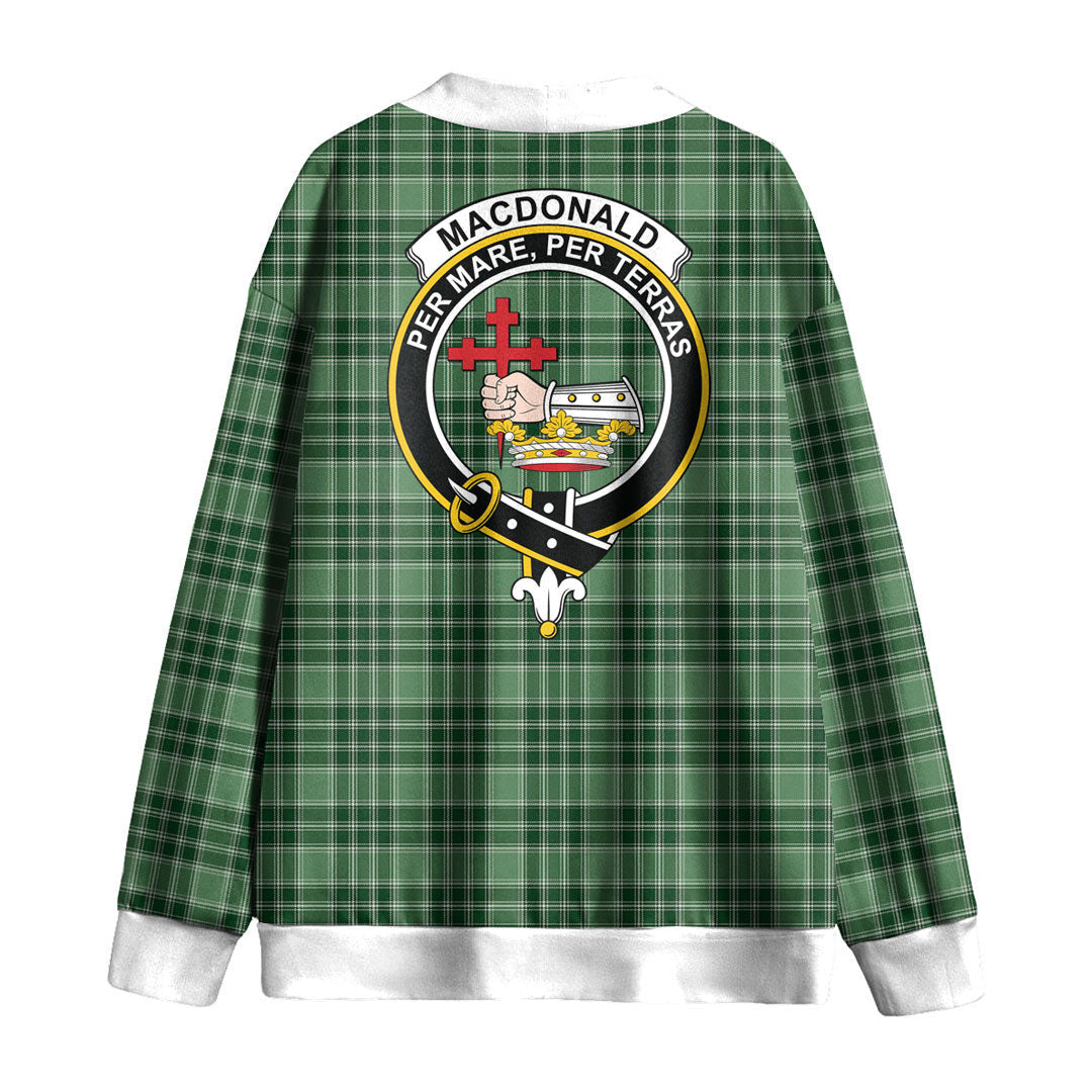 MacDonald Lord of the Isles Hunting Tartan Crest Knitted Fleece Cardigan