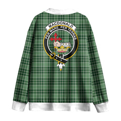 MacDonald Lord of the Isles Hunting Tartan Crest Knitted Fleece Cardigan