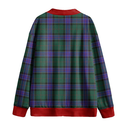 Sinclair Hunting Modern Tartan Plaid Knitted Fleece Cardigan