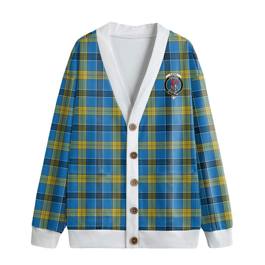 Laing Tartan Crest Knitted Fleece Cardigan