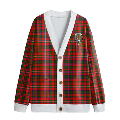 MacKinnon Modern Tartan Crest Knitted Fleece Cardigan