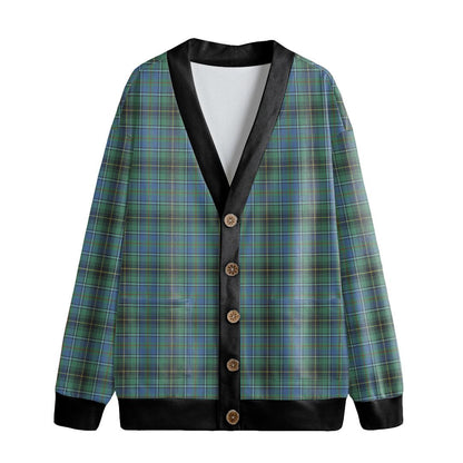 MacInnes Ancient Tartan Plaid Knitted Fleece Cardigan