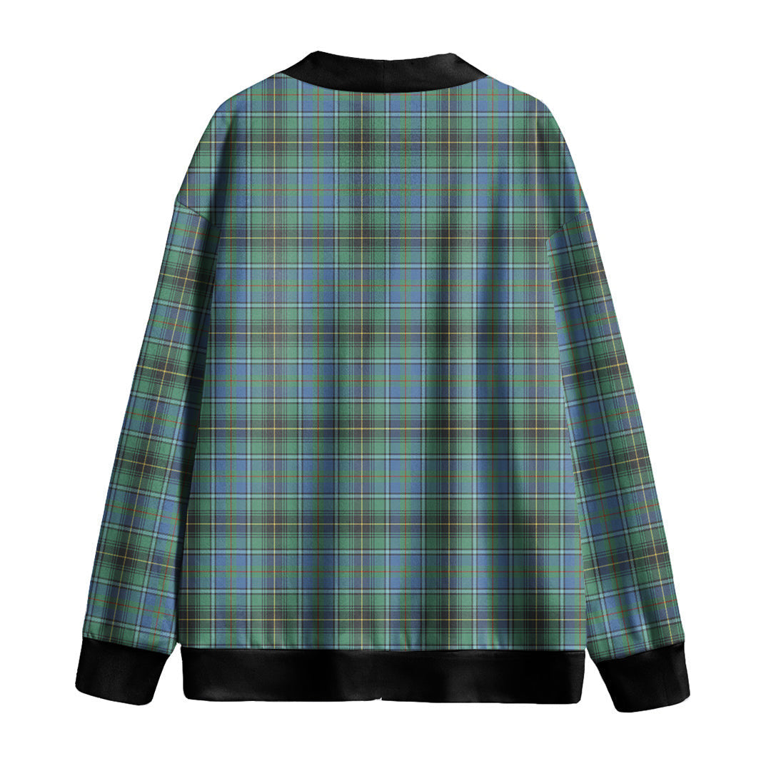 MacInnes Ancient Tartan Plaid Knitted Fleece Cardigan