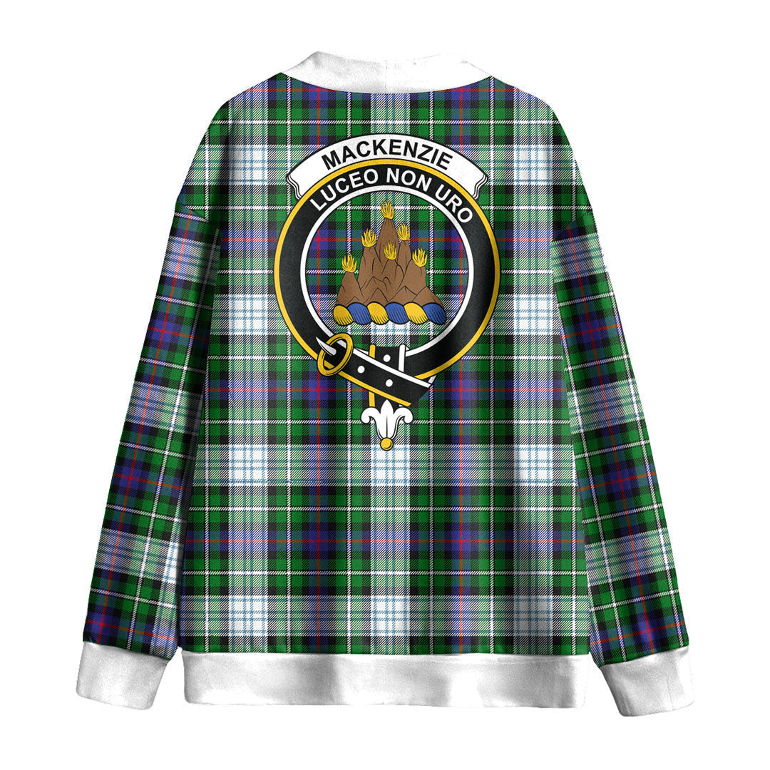 MacKenzie Dress Modern Tartan Crest Knitted Fleece Cardigan