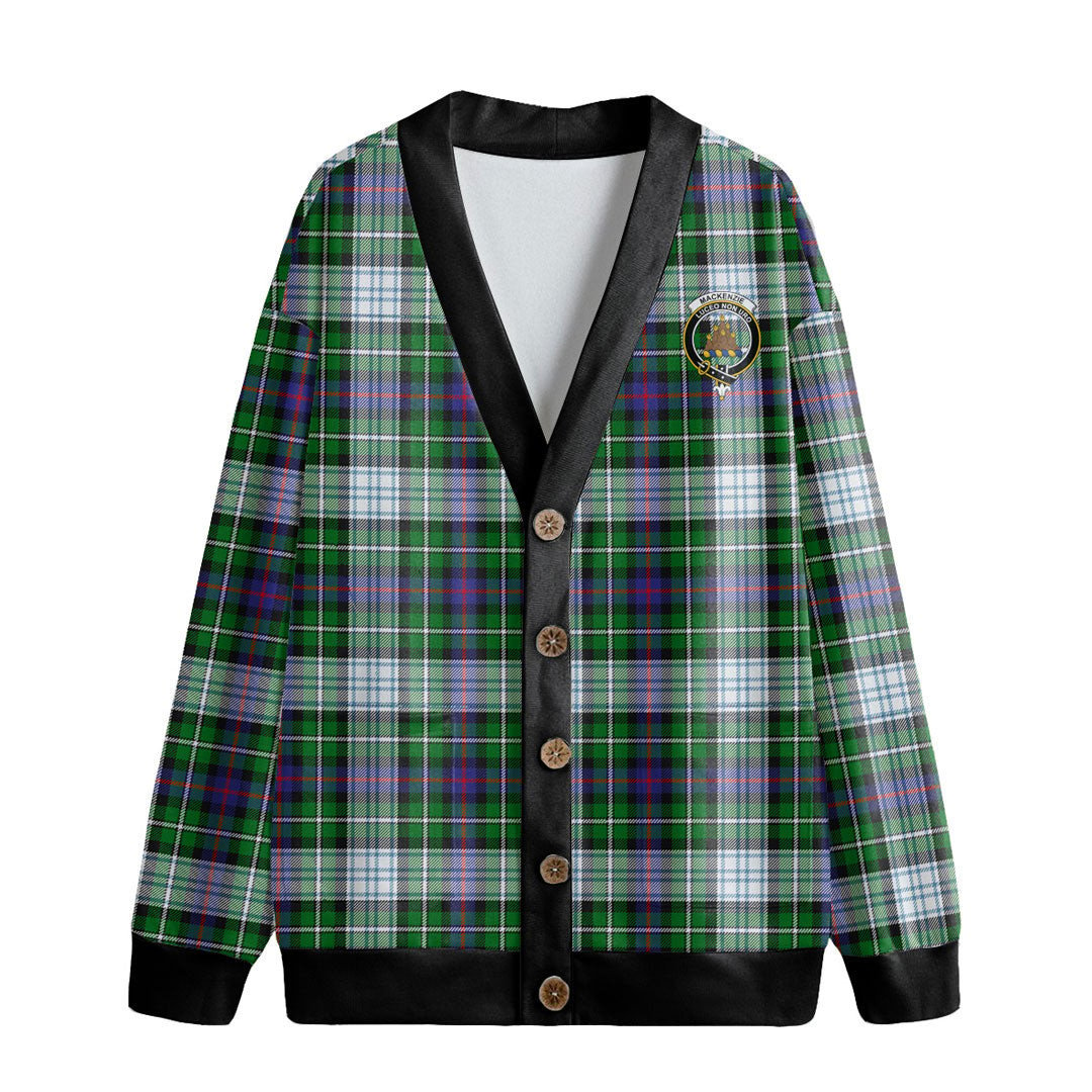 MacKenzie Dress Modern Tartan Crest Knitted Fleece Cardigan